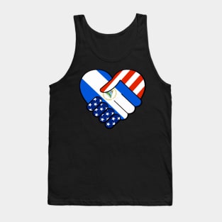 Nicaragua Flag Spanish Teacher Hispanic Latino Flag USA Flag Handshake Tank Top